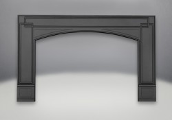 Arched Cast Iron Surround Painted Black Finish
