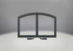 Arched Wrought Iron Double Doors