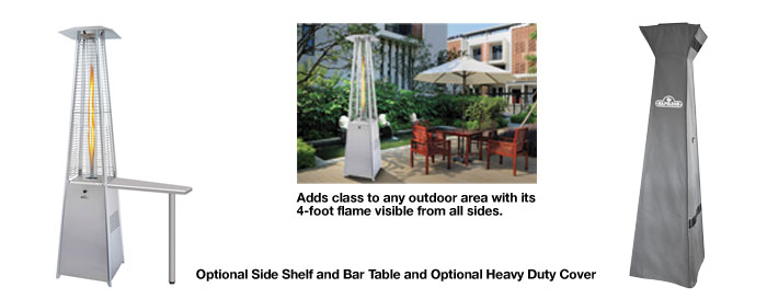 PTH Outdoor Bellagio Radiant Pit Patio Torch Heater Commercial Fire SS 