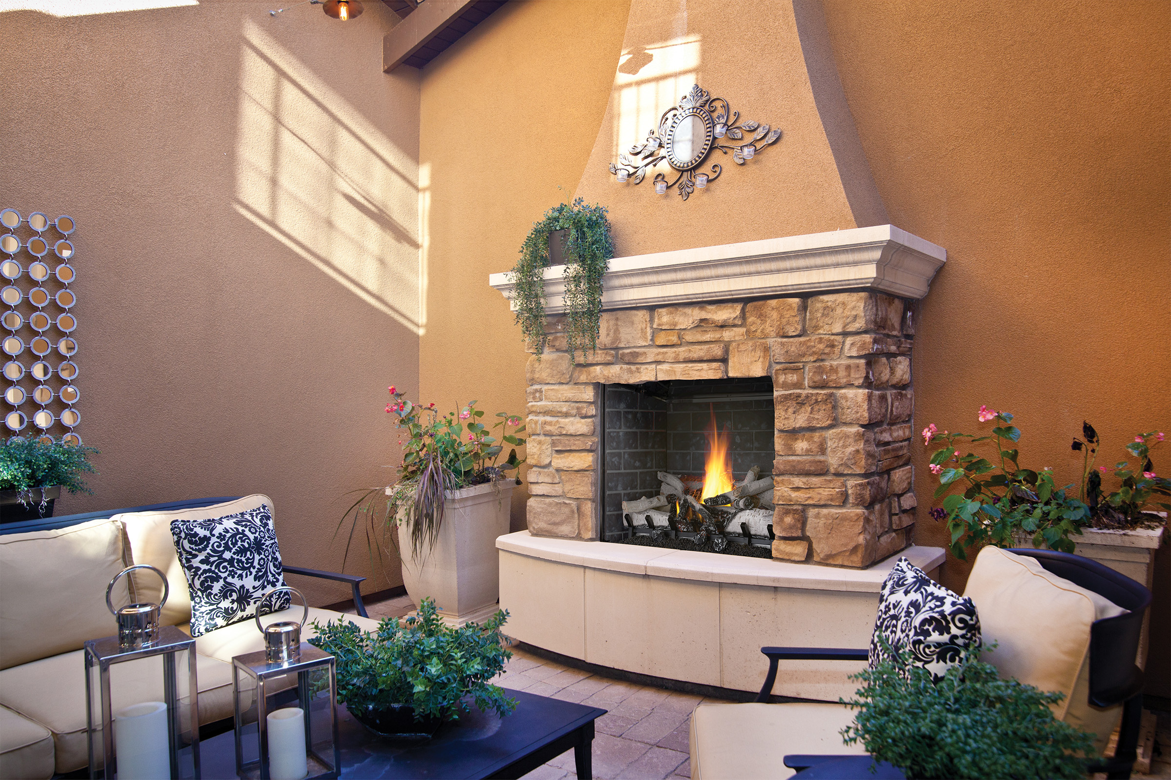 The Riverside 36 Clean Face Outdoor Gas Fireplace No