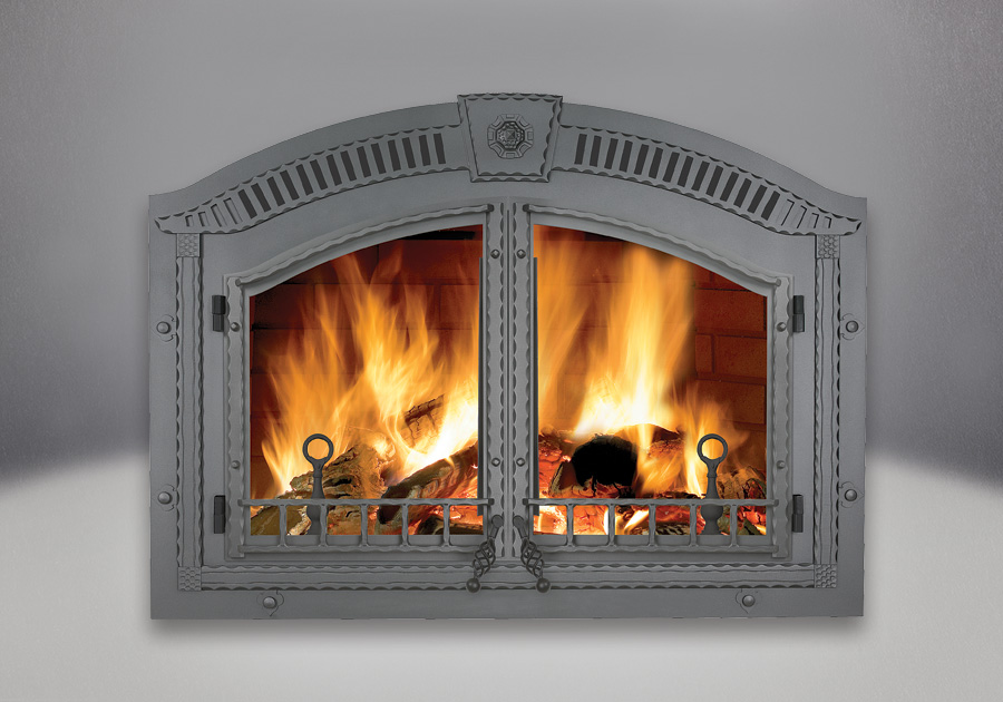 Metallic Black Napoleon Fireplaces Wood Burning Fireplace Insert